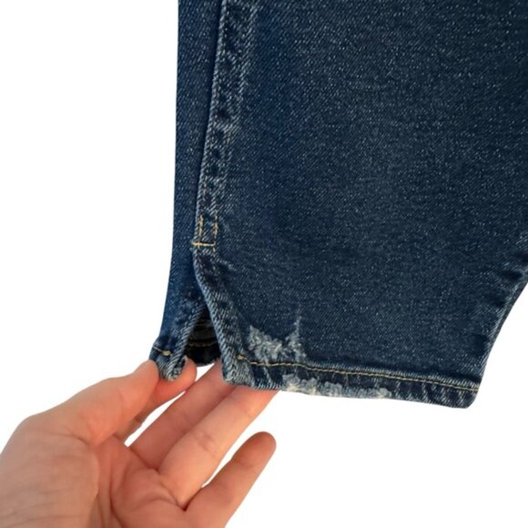 Zara | Blue Trafaluc Denimwear Embroidered Distressed Jeans Size 10 - Picture 6 of 11